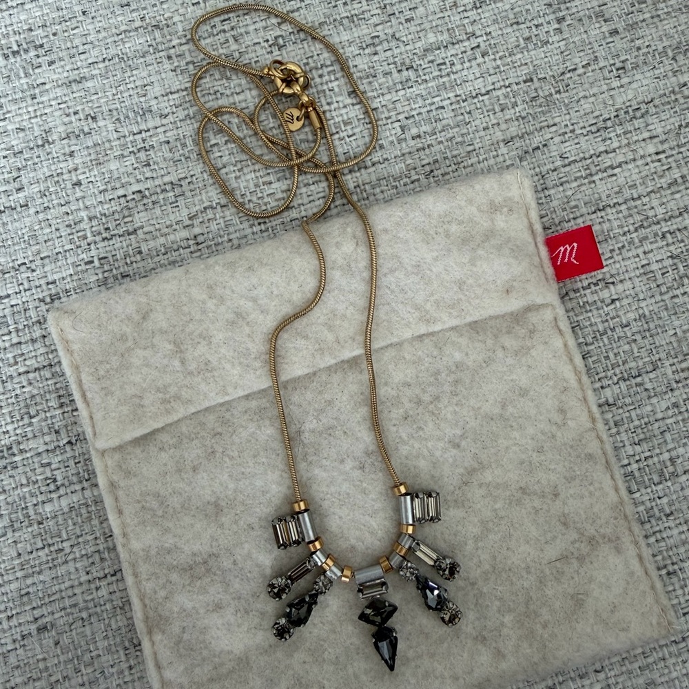 Madewell | Long Gold Crystal Pendant Necklace